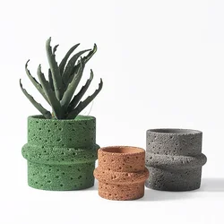 Silicone Mold For Large Cement Moon Texture Succulent Flowerpot，Concrete Jesmonite Big Planter，Many Reuse Create your own DIY