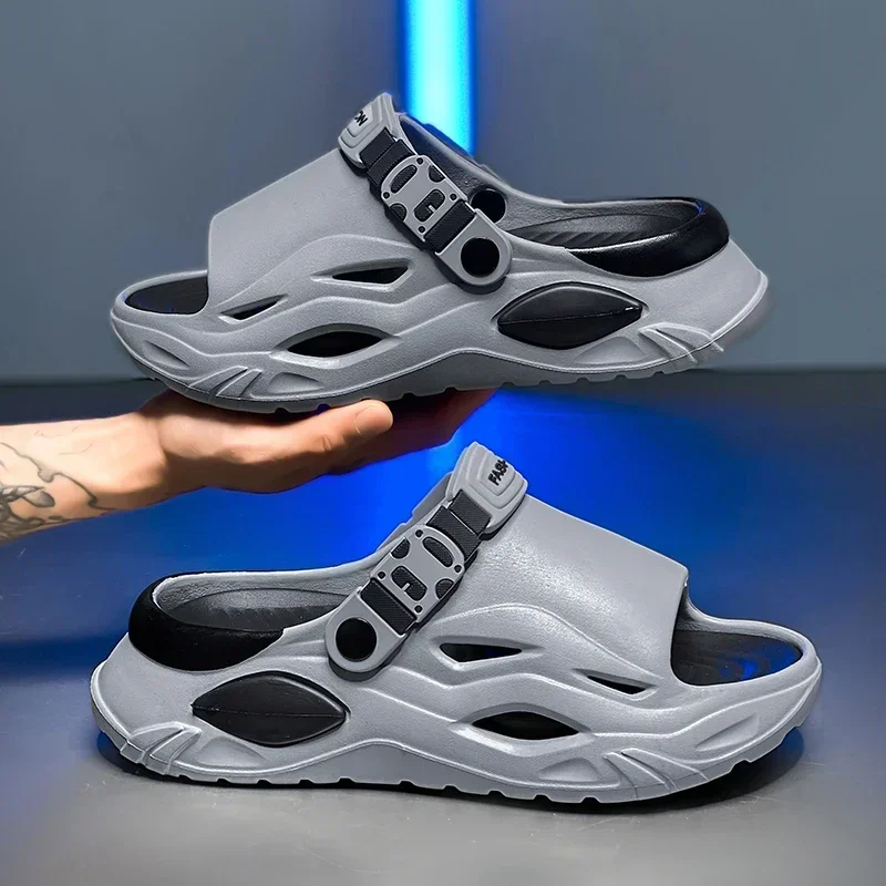 Portable Travel Unisex Summer Slippers Flat Anti Slip Lightweight Student Long Distance Walking Shoes