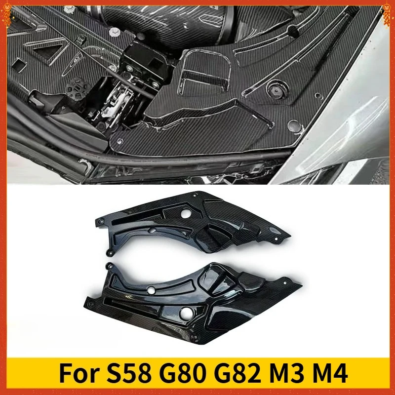 

Для BMW S58 G80 G82 M3 M4 корпус фары из настоящего углеродного волокна, крышка отсека двигателя, отделка панели 2020+, аксессуары для внутреннего молдинга