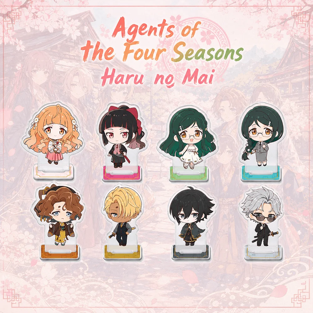 Agents of the Four Seasons Haru No Mai 10cm Acrylic Stand Keychain Chibi Anime Girl Desk Decor Collectible Gift