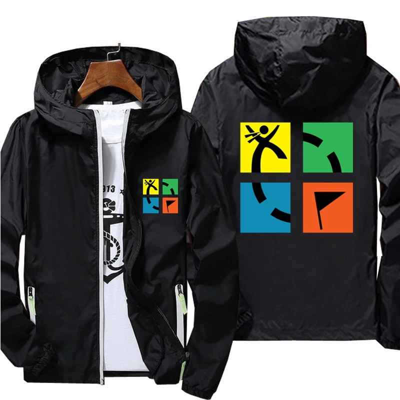Mens Women Geocaching Geocache Sportswear Hooded Bomber Zipper Thin Reflective Sunscreen Windbreaker Skin Coat Jacket 5XL 7XL