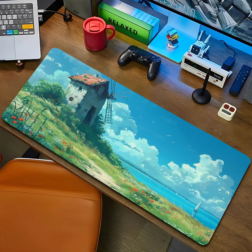 1pc Hayao Miyazaki Series Non-slip Mouse Pad Suitable For Office Computers Laptops E-sports Game Desk Mats XXL Keyboard