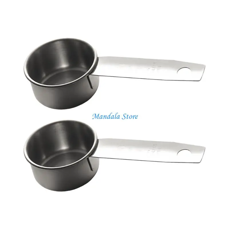 U2JC Pack Of 2 Stainless Steel 30Ml Measuring Scoops For Coffee And Cooking