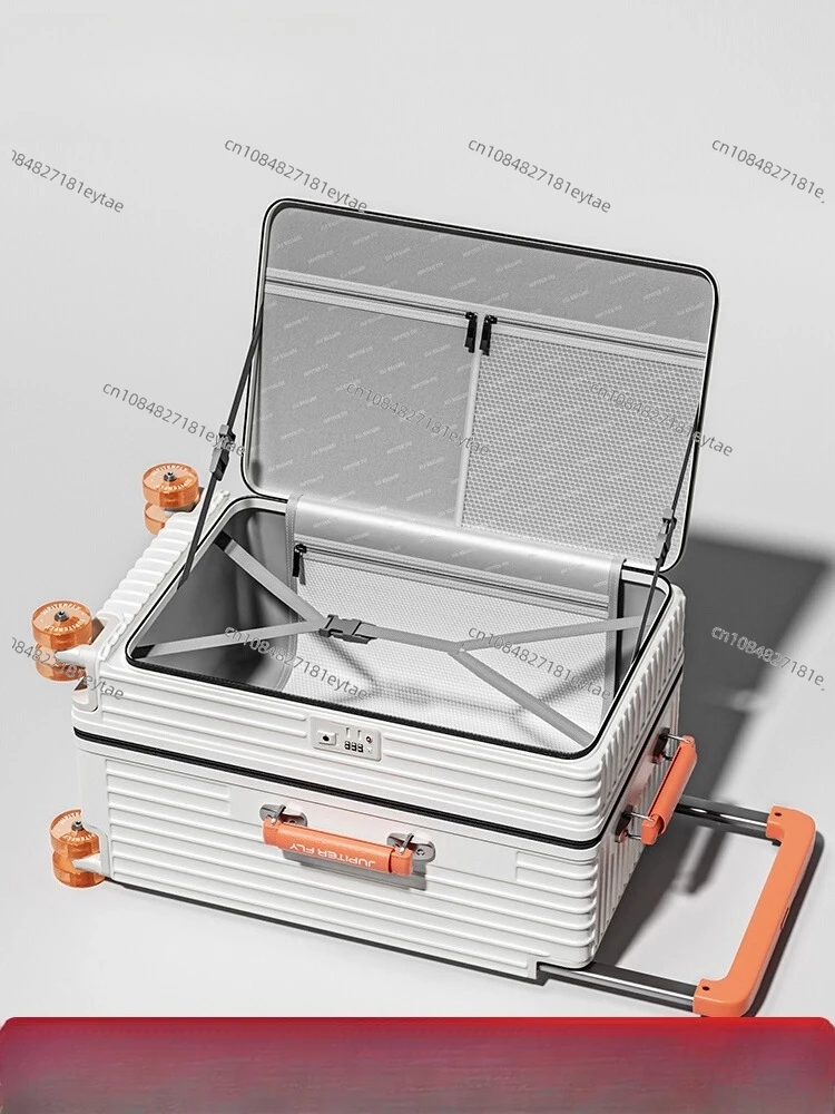

Side opening tie rod men's and women's aluminum frame expandable large capacity luggage password boarding suitcase