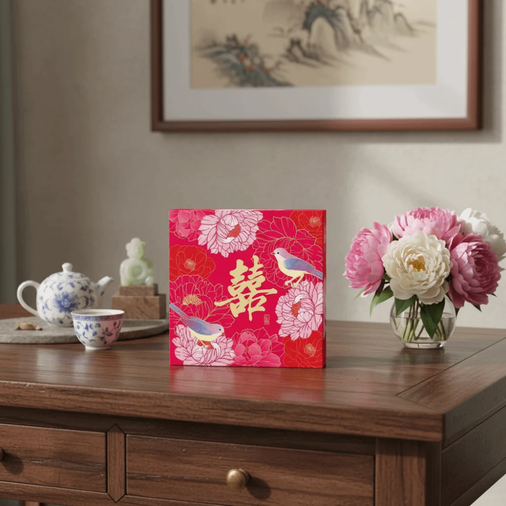 6PCS/SET Traditional Red Envelope Magpie Pattern Color Printing Horse Year Red Envelope Thickened Lucky Red Hongbao Door Blocker