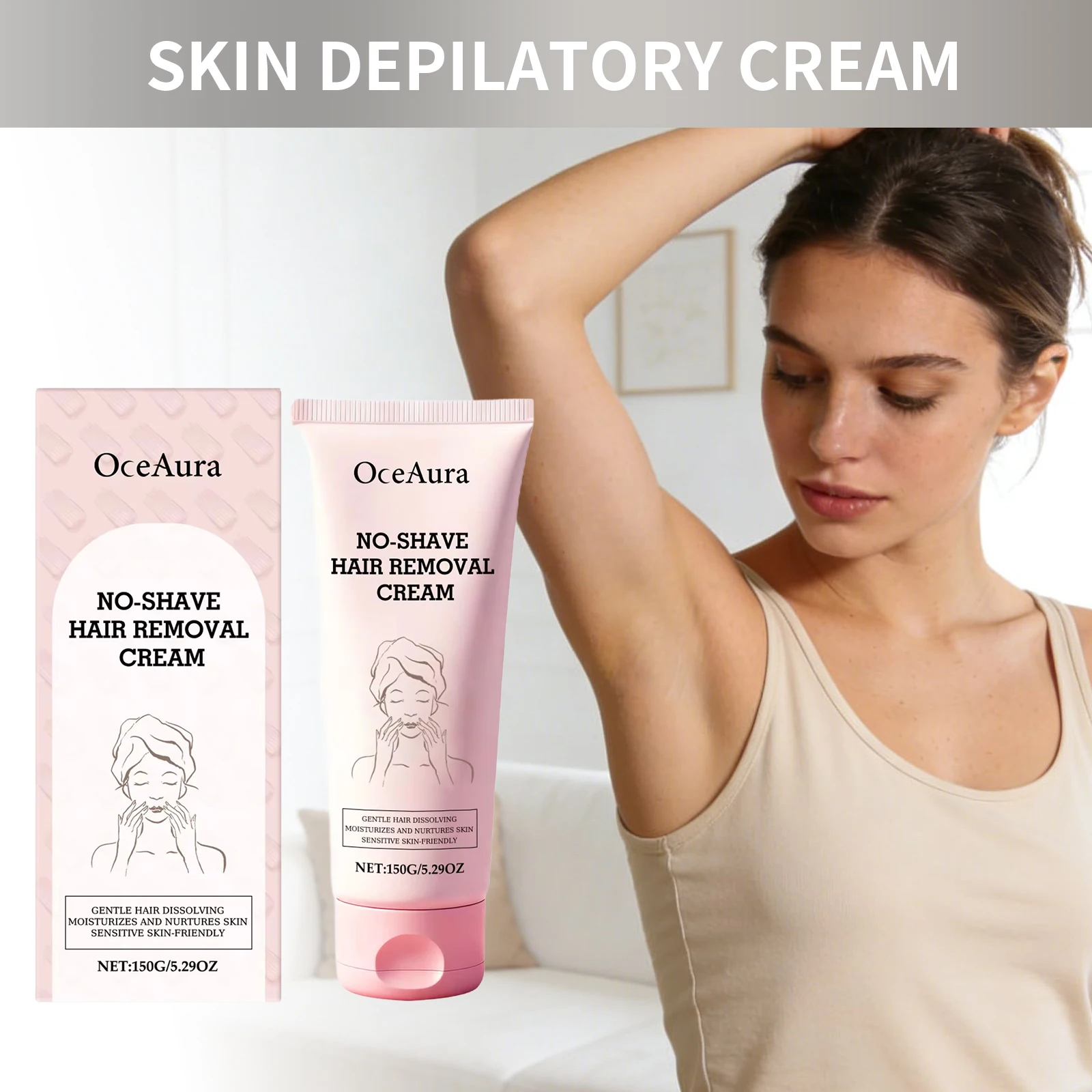 Body Hair Removal Cream Inhibit Growth Painless Refresh Relieve Discomfort Rapid Hair Removal Gentle Skin Soothing Cream