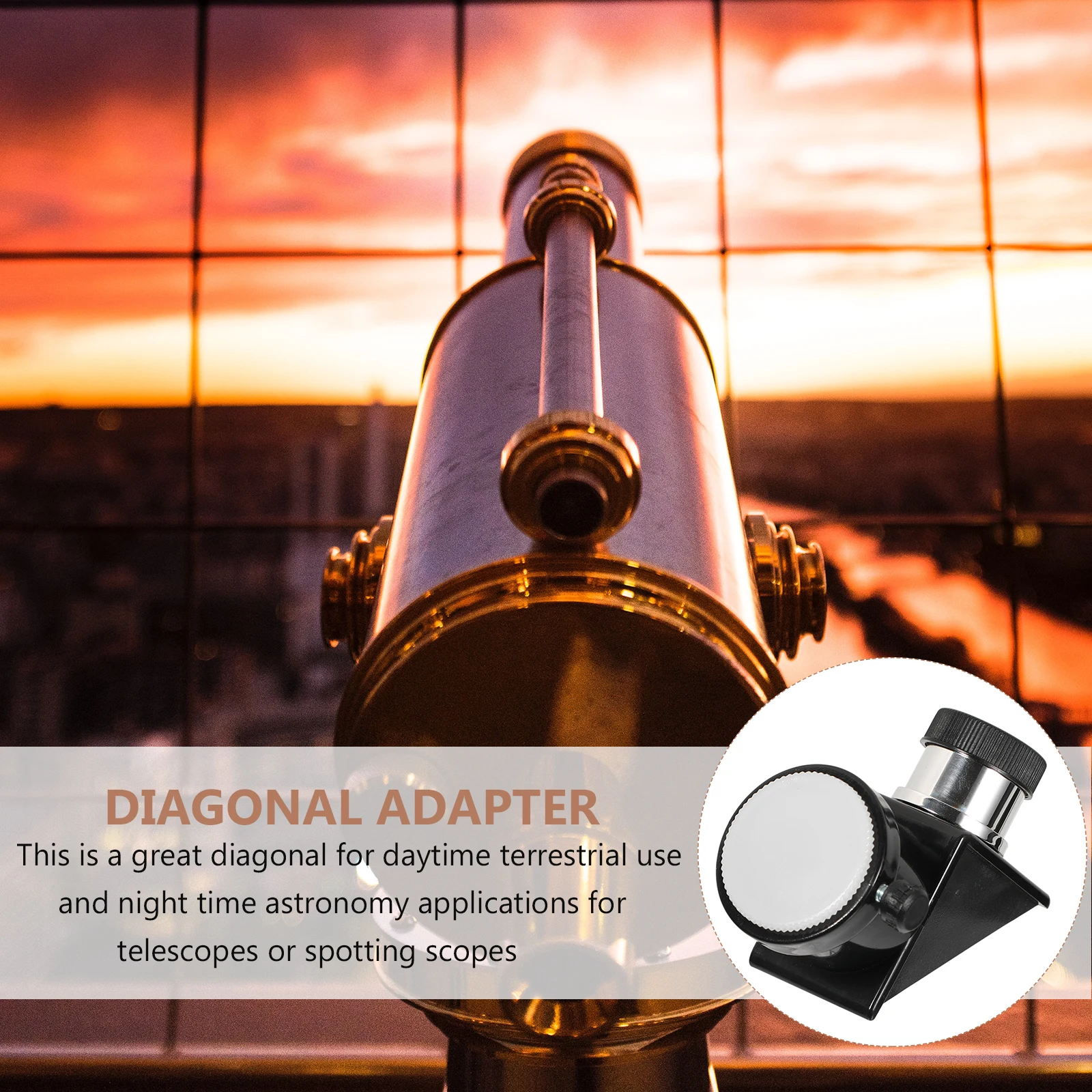 

Mirror Accessories 90 Degree Diagonal Adapter for 0.965 Inch Eyepiece Telescope Refractor Catadioptric Erecting