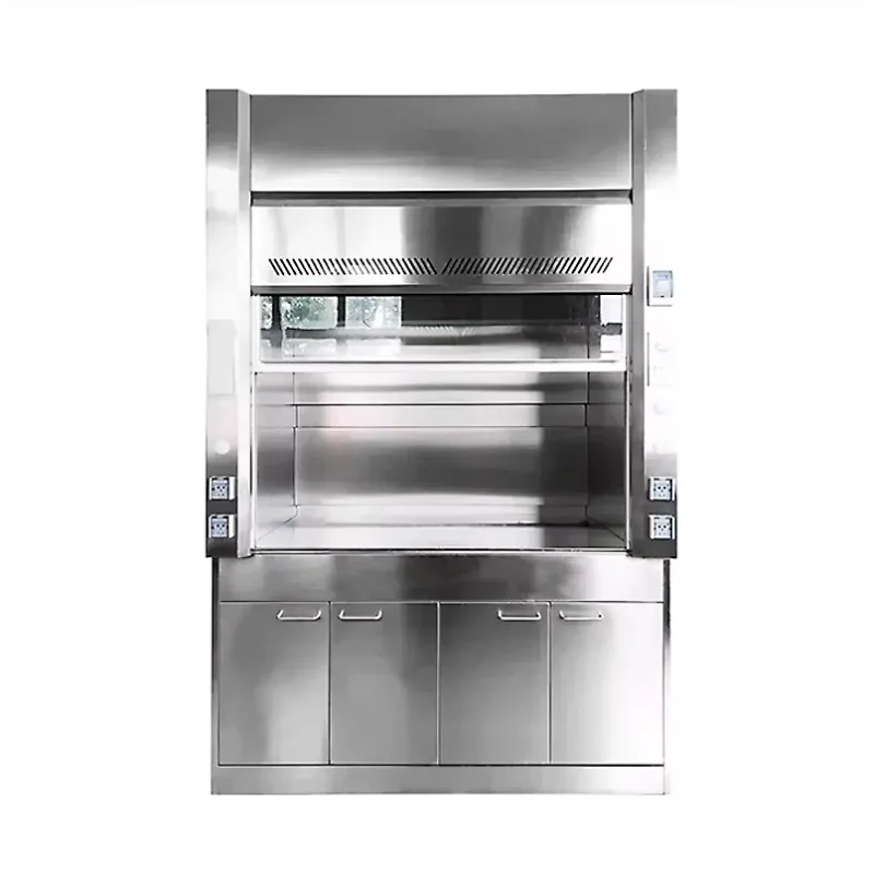Custom Stainless Steel Fume Cupboards for School Hospital Cleanrooms Biochemical Chemical Storage Plexiglass Laboratories