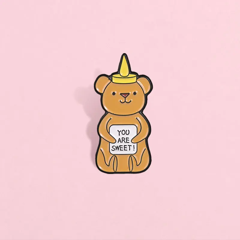 Sweet Honey Bear Brooch - 
