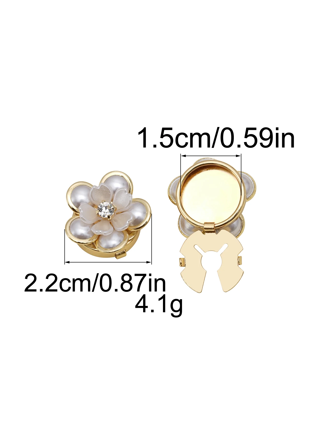 1/2/5pcs Rhinestone Cufflinks Luxury Button Cover Shirt Button Clip for Women Dresses Decorative Buttons Bling Cuff Links