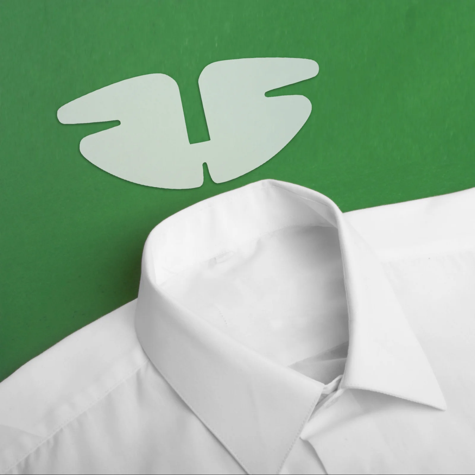 50 Stück Kragenhalter für Hemden, Kunststoff, doppellagig, verstärkt, Hemdkragen-Stütze, Einsätze, Kleid, Uniform, knackiger Aufbewahrungsmittel