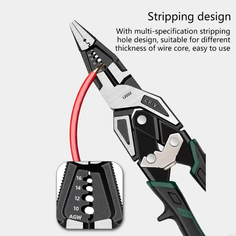 HX6C Công cụ cắt cáp 9 ininch và dụng cụ xử lý dây cho đa chức năng để bảo trì điện