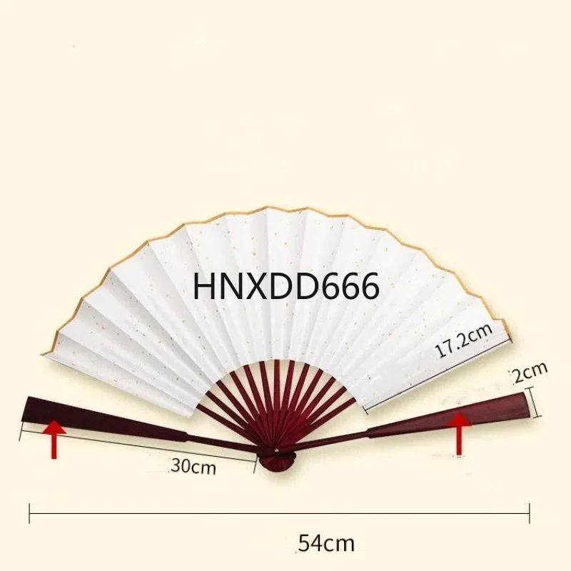 Cultural Creative Lacquer Fan Chinese Style Gold Sprinkled Xuan Paper Fan Blank DIY Calligraphy Painting Hanfu Folding Hand Fan