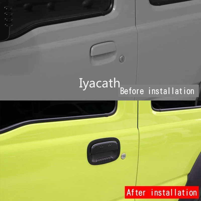 لسوزوكي جيمي نوميد 5/سييرا 3 2025 2026 ABS ماتي الأسود الخارجي غطاء مقبض الباب إطار وعاء الباب ملصق الملحقات #2