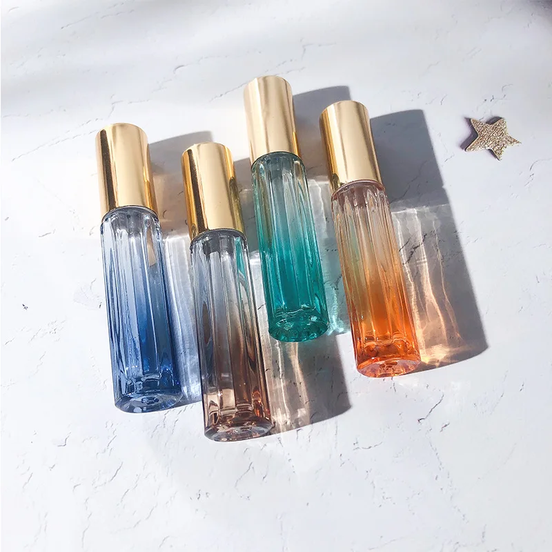 100pcs Colorful Thick Perfume Bottles Rolling On Essential Oil Empty Travel Glass Refillable Bottle