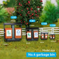 2pcs/Set Dollhouse Miniature Mini Garbage Trash Can Rubbish Bin Toy HO Scale Model Figure Model Train Landscape Diy Accessories