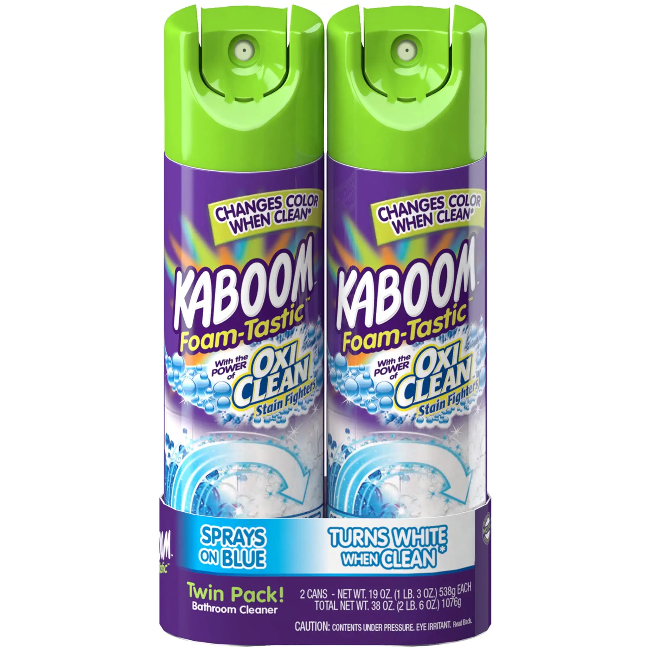 Kaboom Foam-Tastic Fresh Scent Bathroom Cleaner, 19oz. 2 Pack Soap residue, hard water, calcium and lime stains