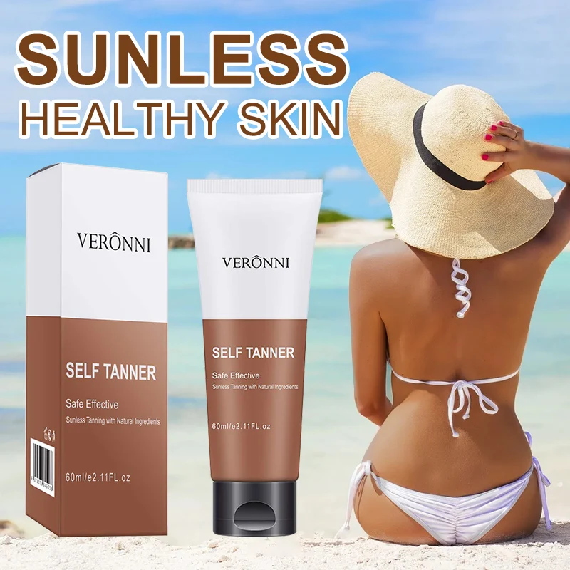 Summer Skin Self Beach Tanning Cream Sunless Self Tanner For Face Body For Natural Glow Body Bronzer Easy Use Bronzing Lotion