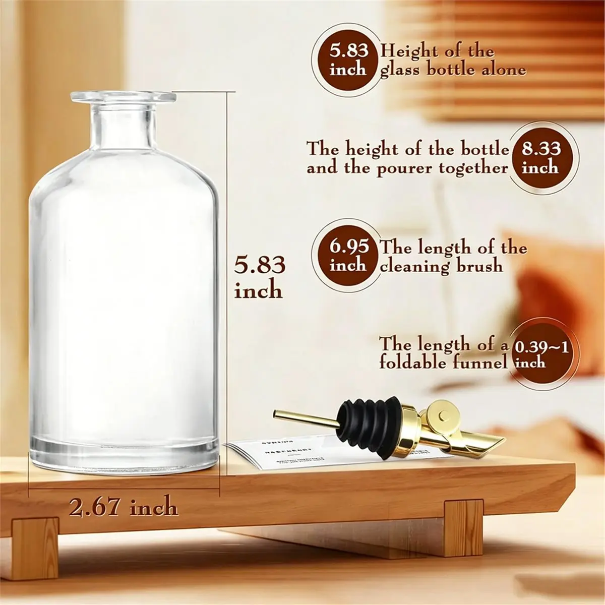2 Pcs 350 ML Premium Olive Oil Dispenser Bottles for Kitchen with Pourer, Elegant Olive Oil Bottle, Sprayers for Cooking