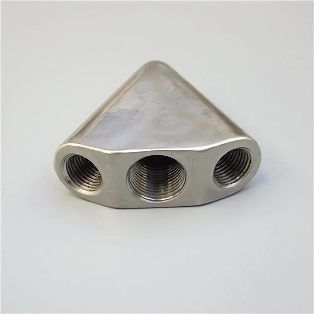 

V-shaped stainless steel three hole nozzle Double Meg Sewer dredging Nozzle Driver 6000psi