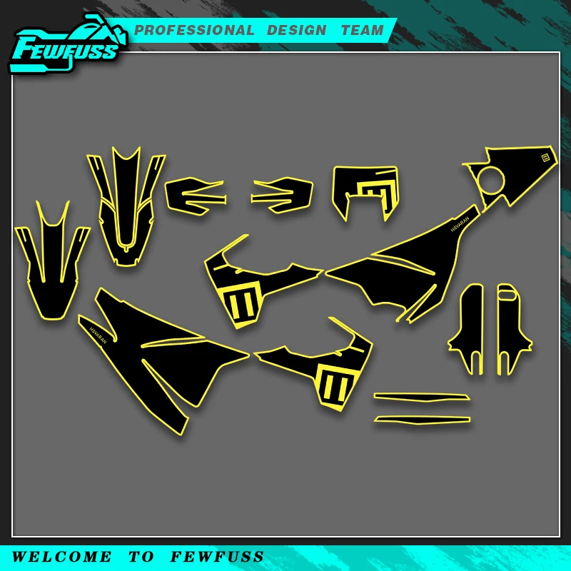 

Fewfuss для HUSQVARNA 701 Supermoto 2016 2017 2018 2019 2020 2021 2022 графические наклейки наклейки для мотоцикла индивидуальный номер имя