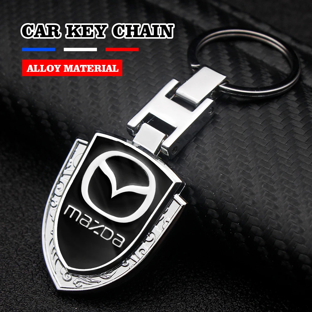 1PC Car Keychain Shield Butler Home Keychain For Mazda Demio Atenza Axela 6 3 CX5 5 2 323 RX8 CX7 MX30 CX30 CX3 CX9 MX5