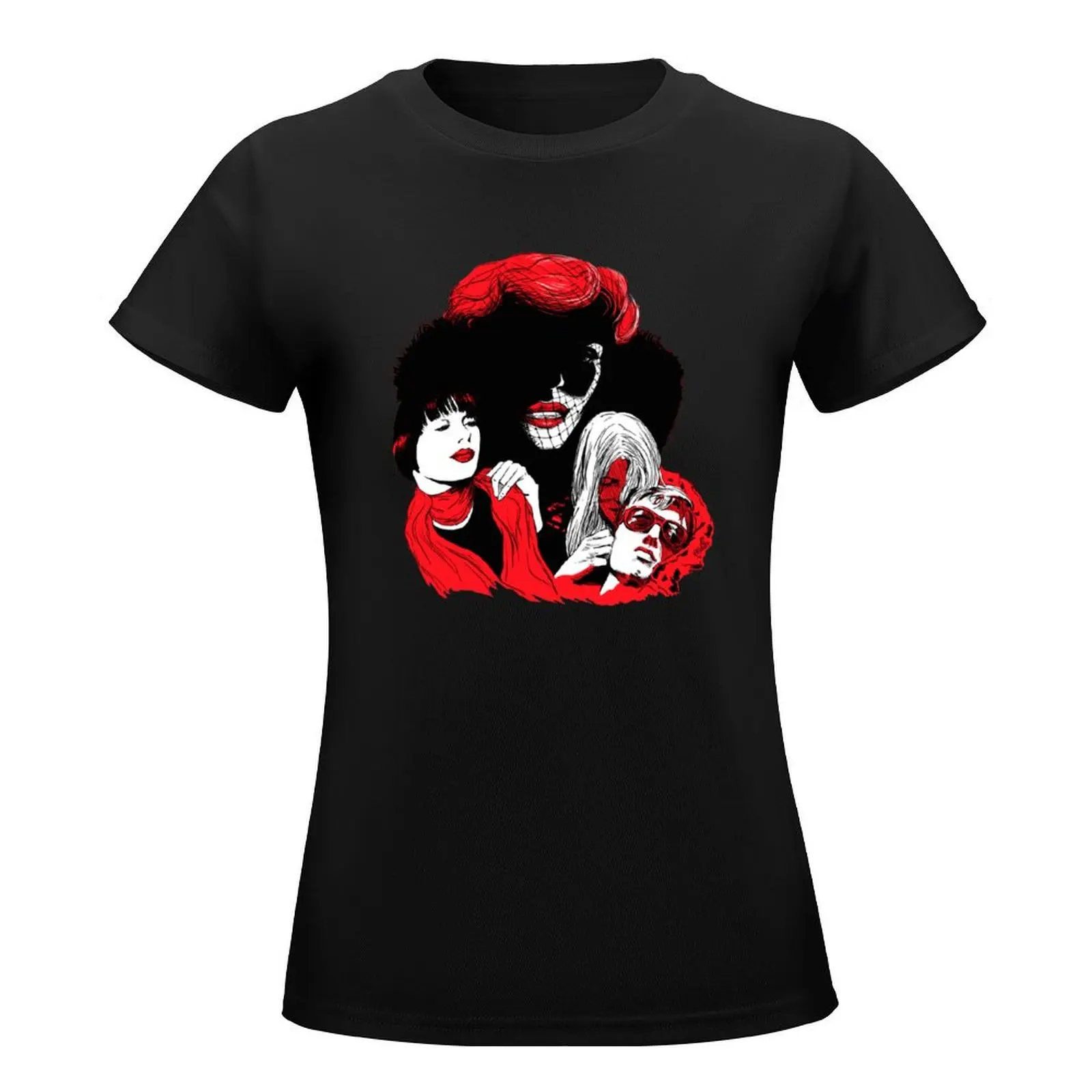 Daughters of Darkness AKA Les Lèvres rouges T-Shirt oversized Female clothing tops anime clothes T-shirt Women