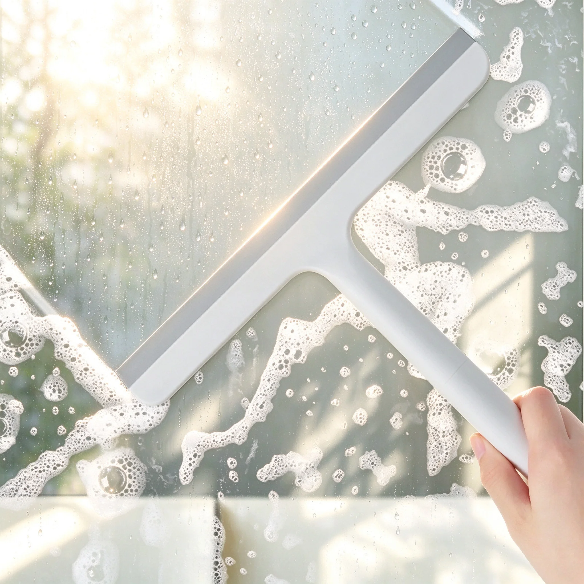 Silicone Glass Squeegee Window Cleaning Brush Heavy Duty Scraper For Bathroom Kitchen Shower Mirror Tile Car Windshield
