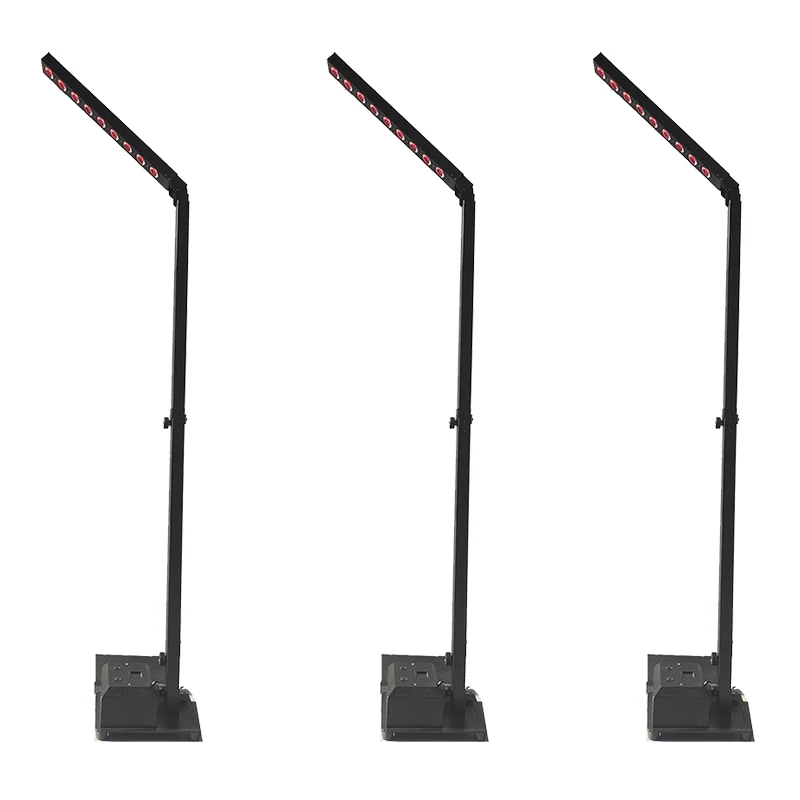 Standing LED floor lamp rgbwa+uv 6in1 battery 9*10W mast event stage light DJ wall wash pole lighting with wireless dmx