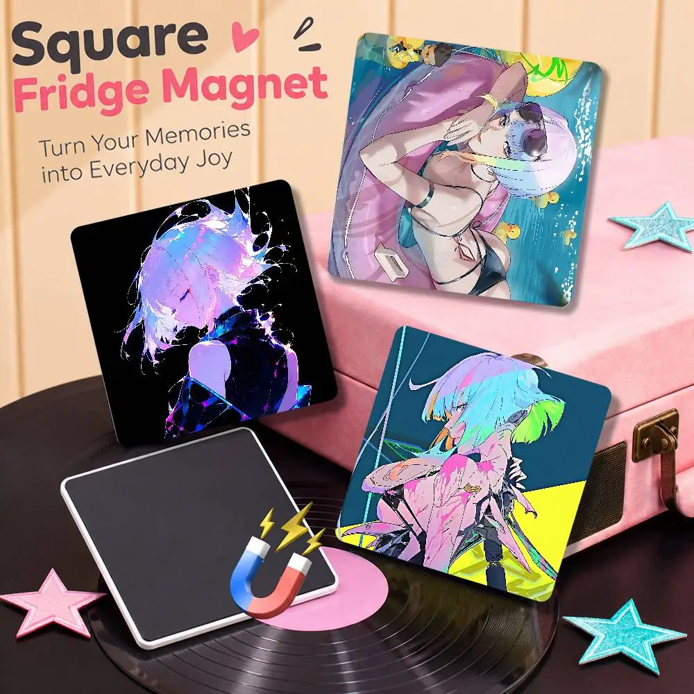 FOR Cyberpunk Edgerunners Lucy Fridge Magnetic Refrigerator Magnet Pet Home Decor Kitchen Gift Souvenir Hot Sale
