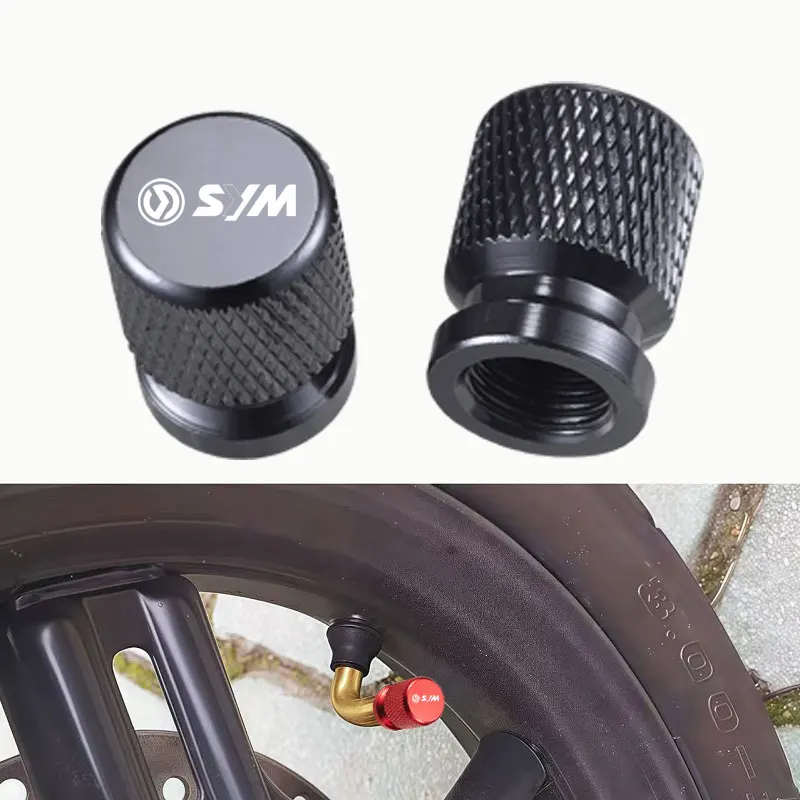 Motorcycle CNC Aluminum Tire Valve Air Port Stem Cover Caps For SYM Maxsym 400I 600I TL500 TL508 Jetx Jet X 125 150 Fiddle 2 3 4