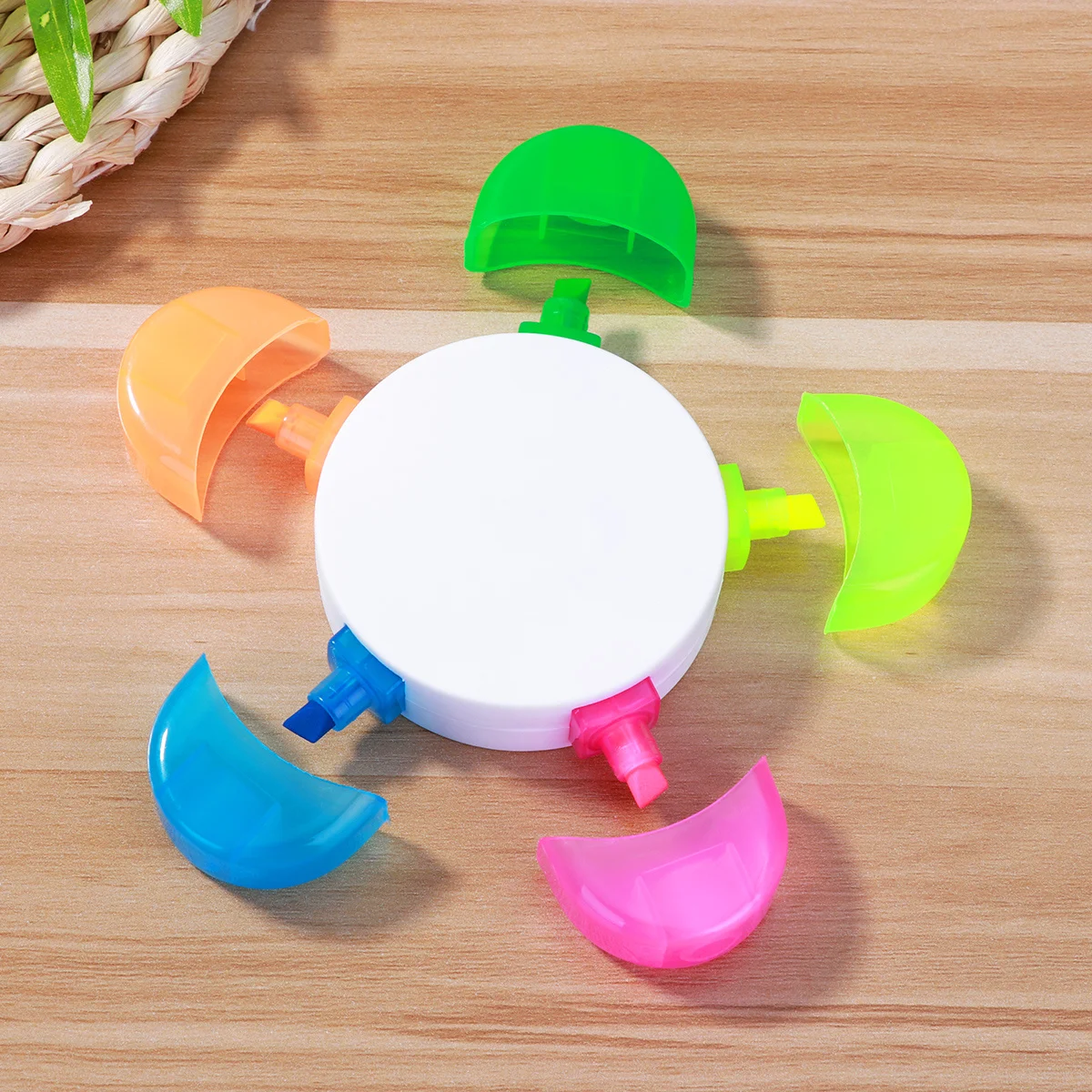 

5pcs Fluorescent Petal Watercolor Highlighters Marker Pen For Kids School Office Diy Art Craft Projects Stationery Supplies