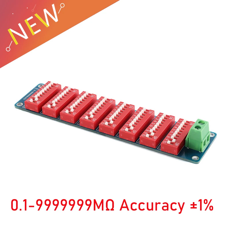 0.1R-9999999R Programmable Resistor Resistance Board Module Eight-segment 1% Accuracy 0.1-9999999MΩ 0.1Ω -9999999Ω ohm