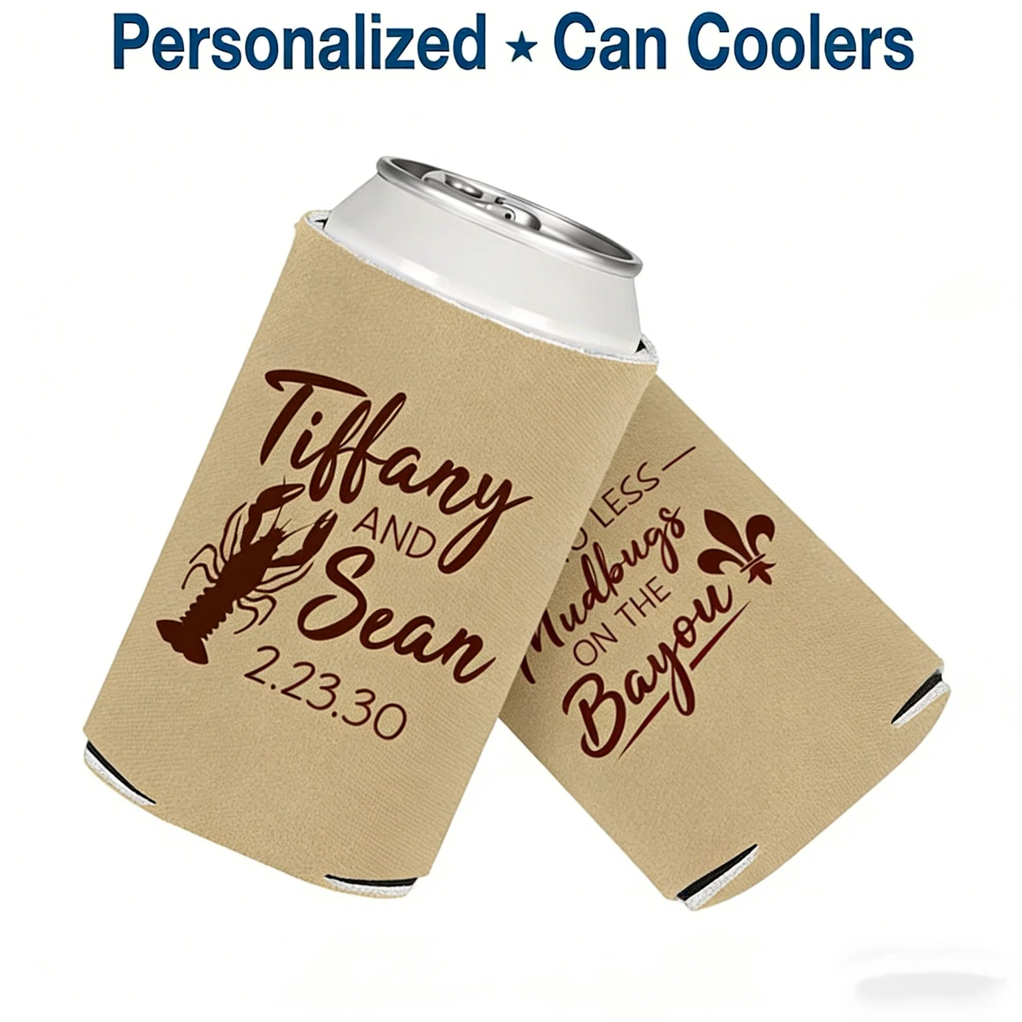 

10/20/30 шт. Сувениры для свадьбы в стиле «Два безрыбца» (Two Less Mudbugs) из Луизианы, свадебные сувениры «Фльёр де Лис»