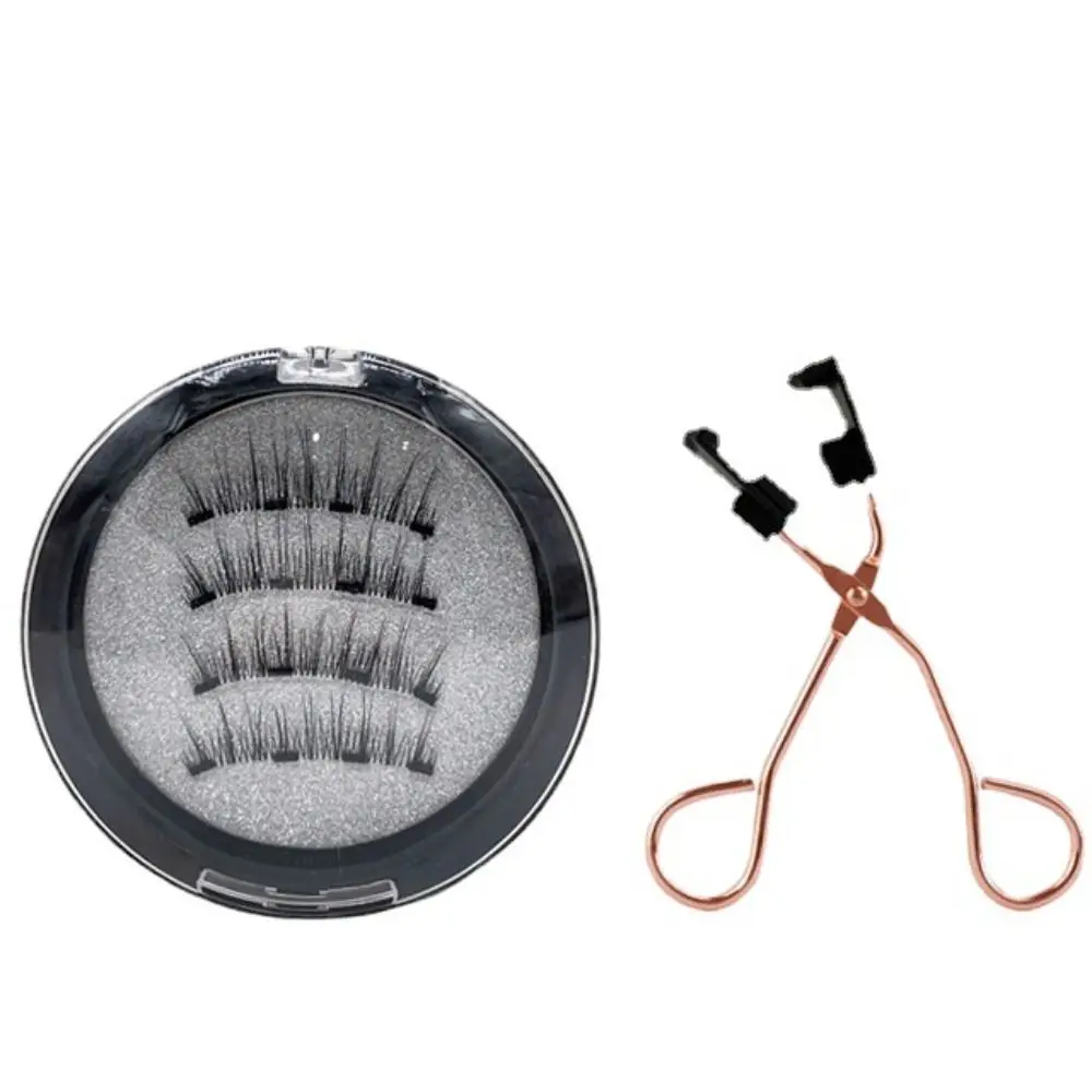 Full Strip Eyelash 4 magneti ciglia senza azione colla donna con applicatore/Clip ciglia magnetiche ciglia finte Extension ciglia