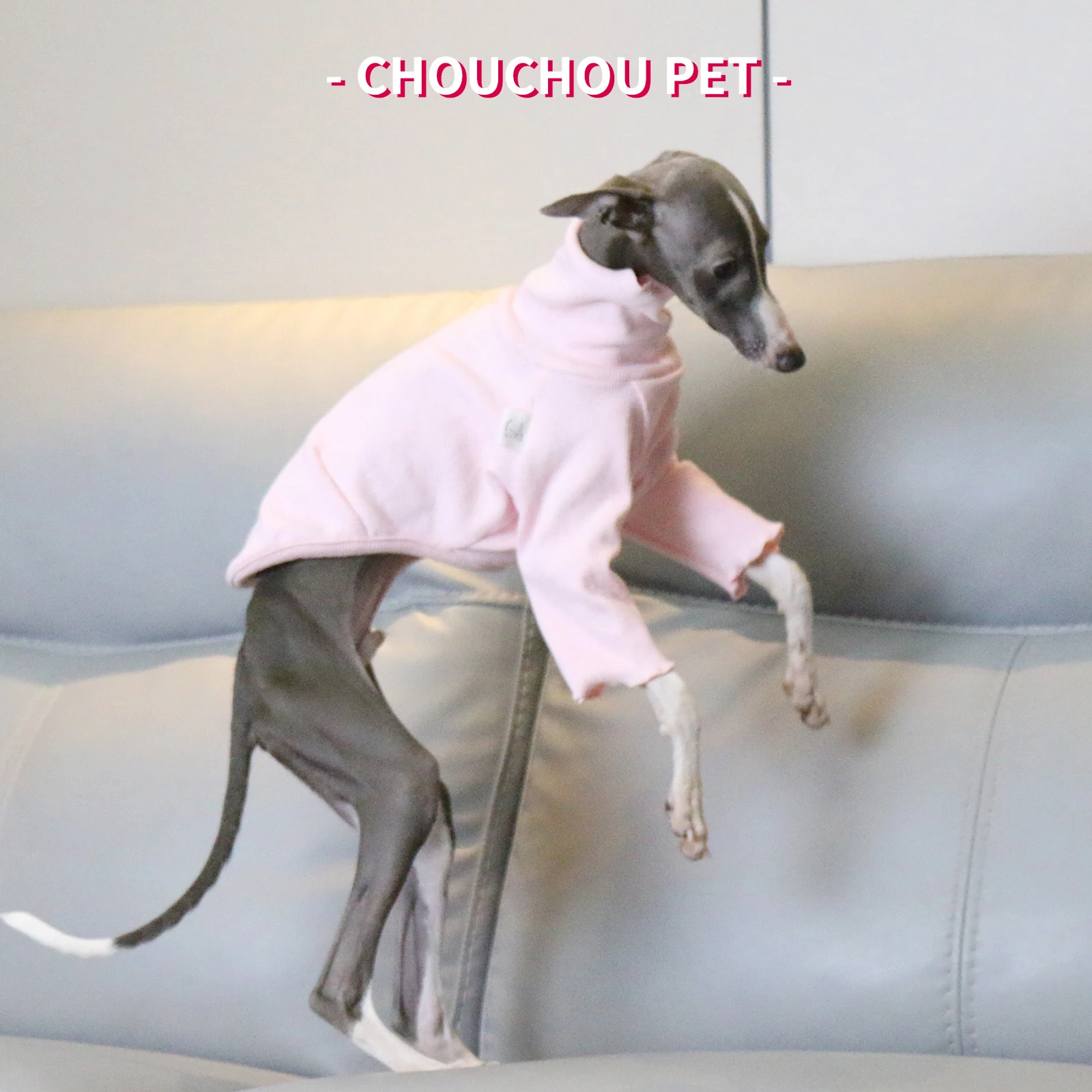 Italian Greyhound Clothes Pink Stretch Soft Cute Whippet Two-legged Outing Dog Clothes