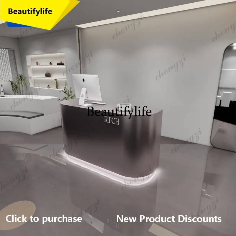 Company Modern Reception Desks Shop Beauty Unique Bar Luxury Restaurant Reception DesksE555610