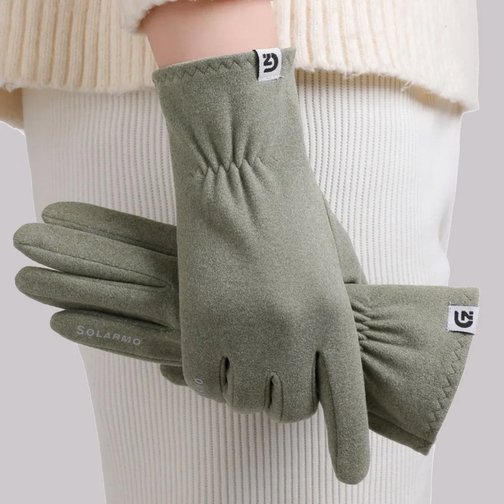 

New Dralon Winter Gloves Touchable Screen Full Driving Mittens Warm Coldproof Touch Screen Gloves Girls