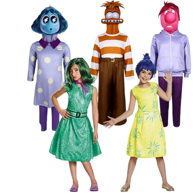 

CosplayAnime Movie Inside Out Joy Cospaly Costume Joy Anger Fear Cos Outfits for Adult Kids Halloween Stage Performance Costume