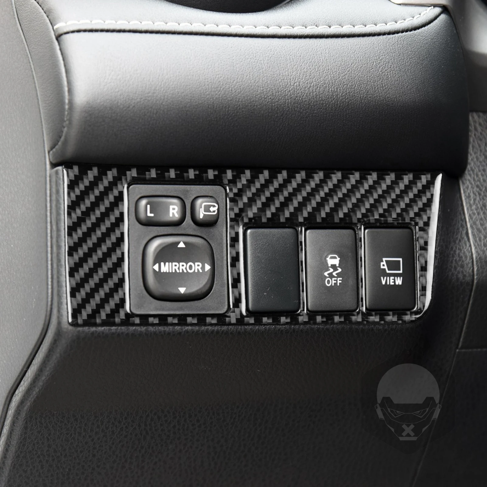 For Toyota RAV4 2016-2017 Carbon Fiber Rearview mirror adjustment switch panel Car Accessories Interior Decorative Stickers