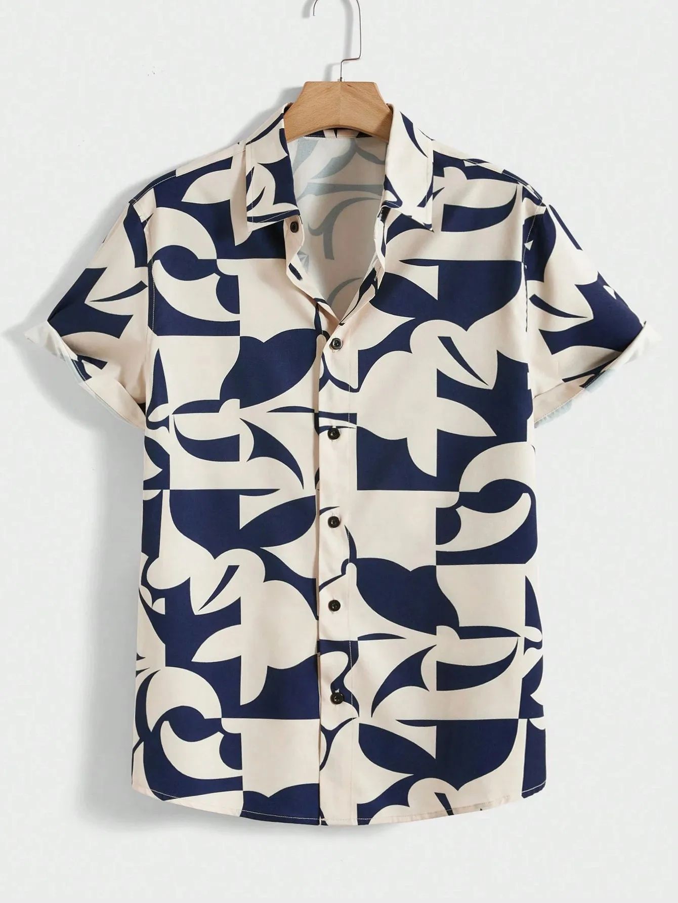 

New Men's Short-sleeved Shirt For Summer 2026 Features A Casual Fashionable Comfortable And Soft 3D Pattern Print