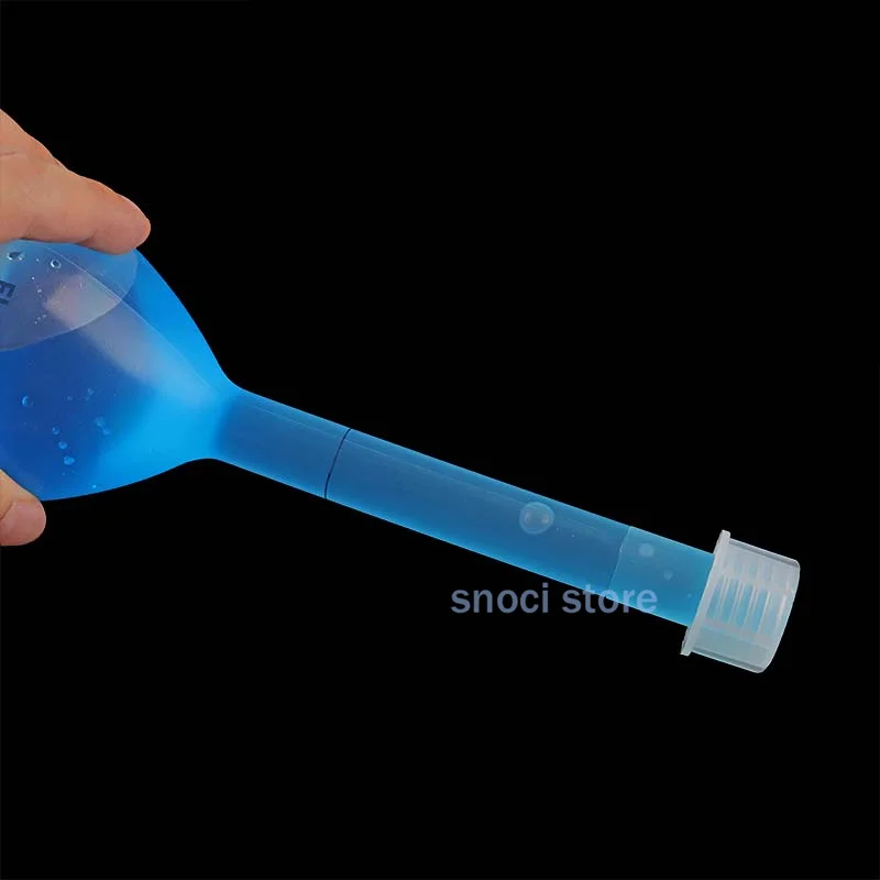 Transparente Messkolben aus weißem PP-Kunststoff mit Schraubverschluss, Messkolben für Laborbedarf 25/50/100/250/500/1000ml – Detail 2
