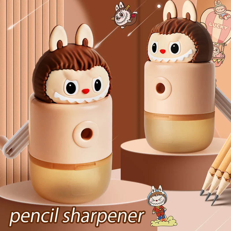 

Labubu pencil sharpener Cute cartoon shape Children's pencil sharpener Student pencil sharpener Stationery gift High quality