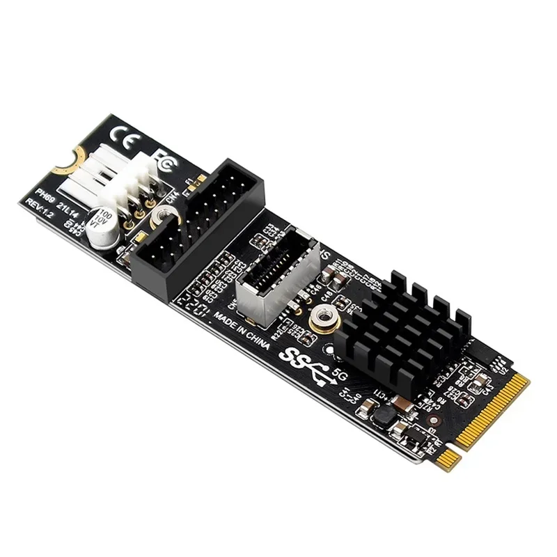 

5Gbps Type-E USB 3.1 Front Panel Socket & USB 2.0 to NVME NGFF M-Key Express Card VL805 M.2 Adapter for Motherboard