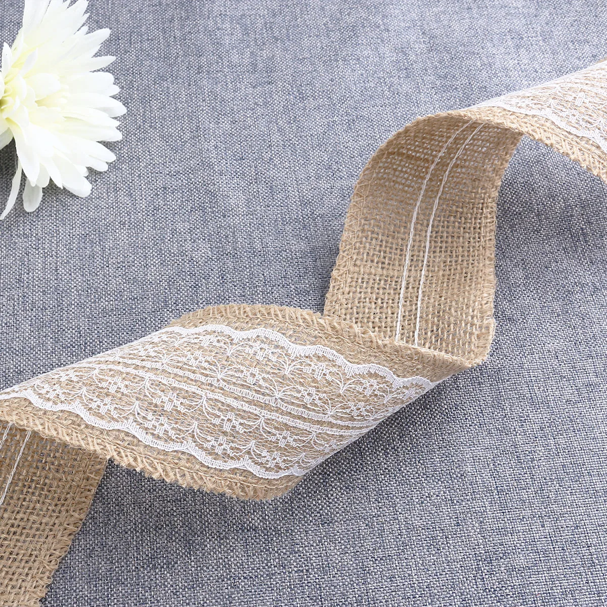 

2 M*6CM Ribbon for Wedding Christmas Craft Burlap Rolls Manual Ribbons Bridal Car