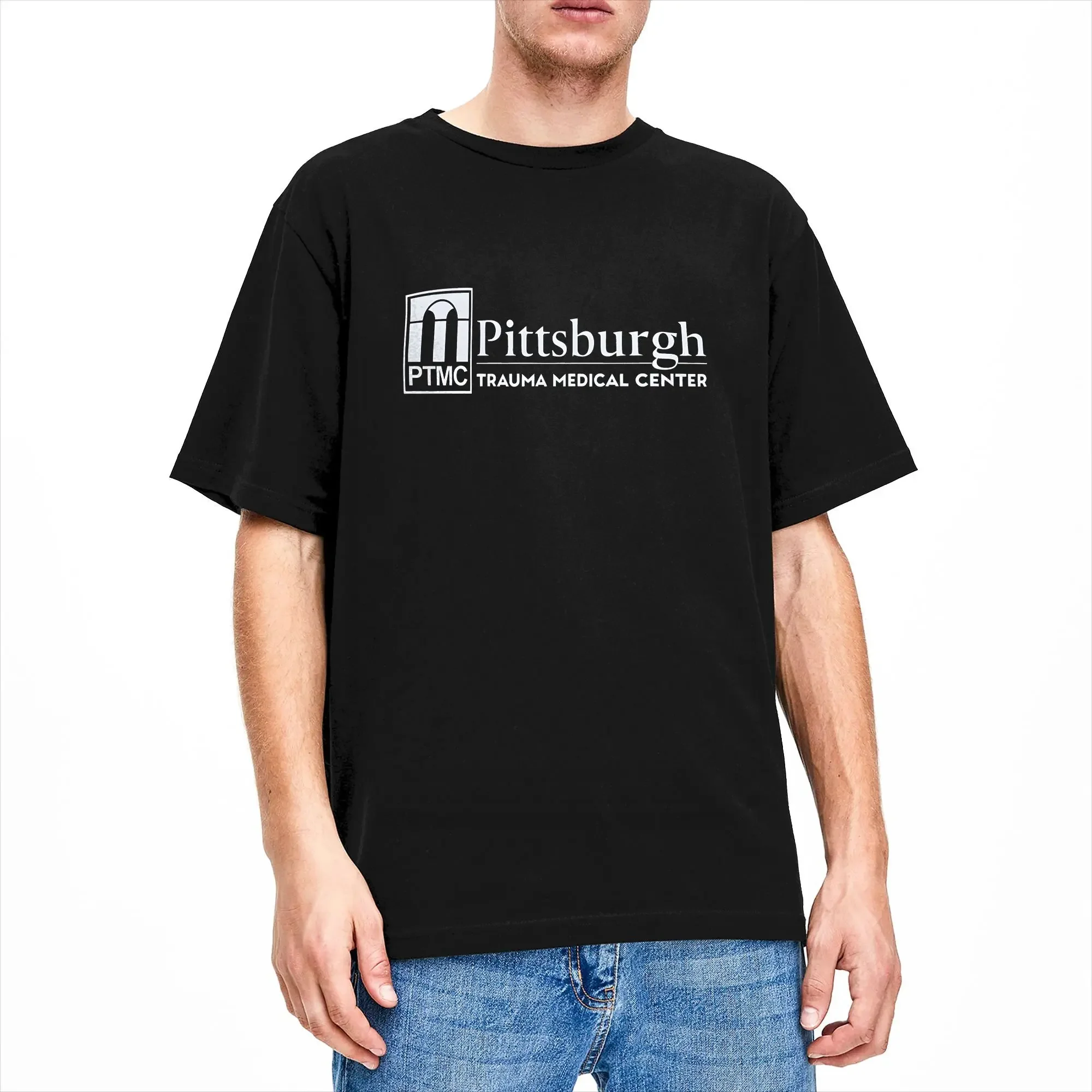 PTMC Pittsburgh Trauma Medical Center Logo Print T-shirt Retro Hospital Movie Graphic Streetwear Summer Casual Oversized Tops