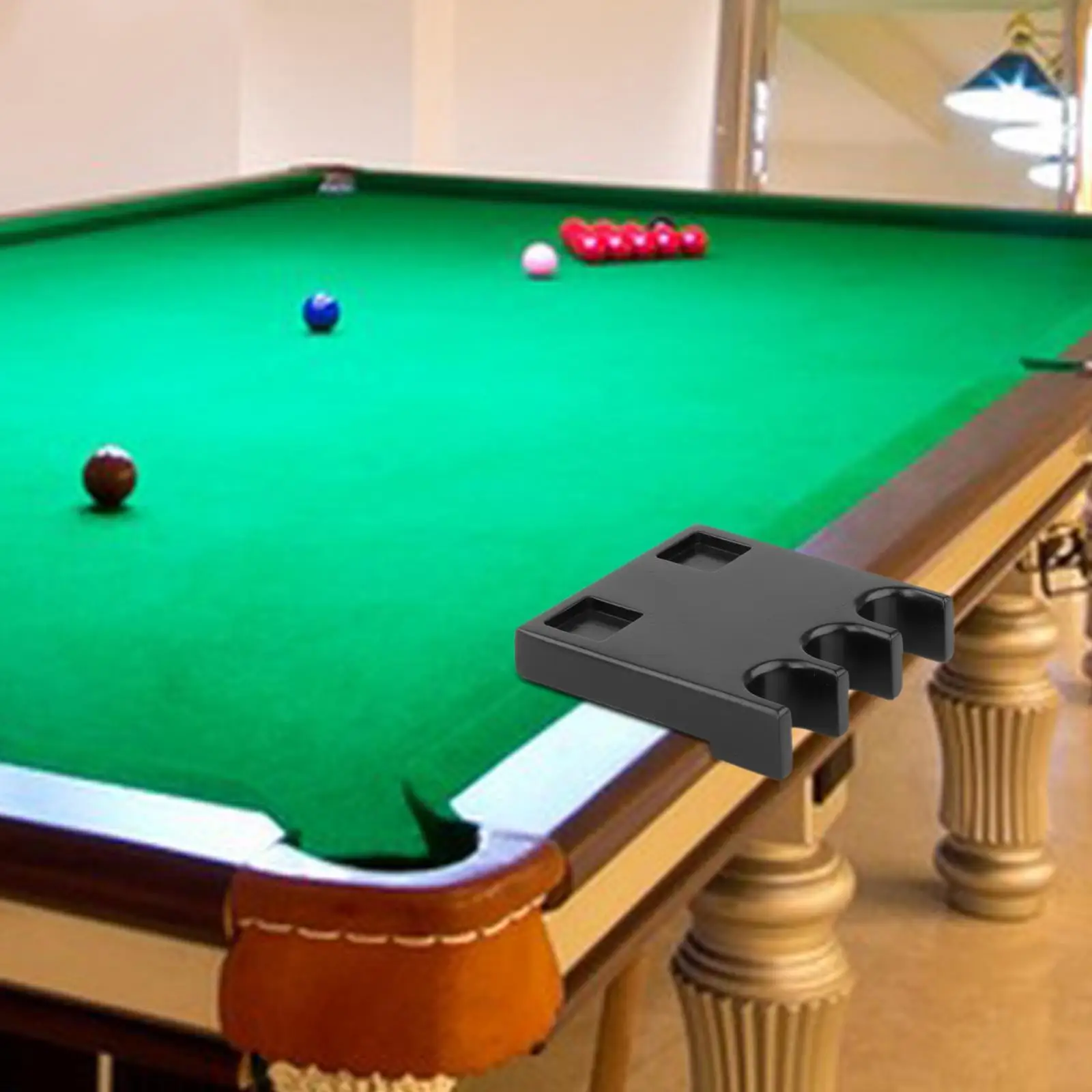 Pool Cue Holder Table Snooker Rod Rack Wooden Simple Black Easy Using Professional Cue Holder Stand Pool Cue Rod Holder Rest