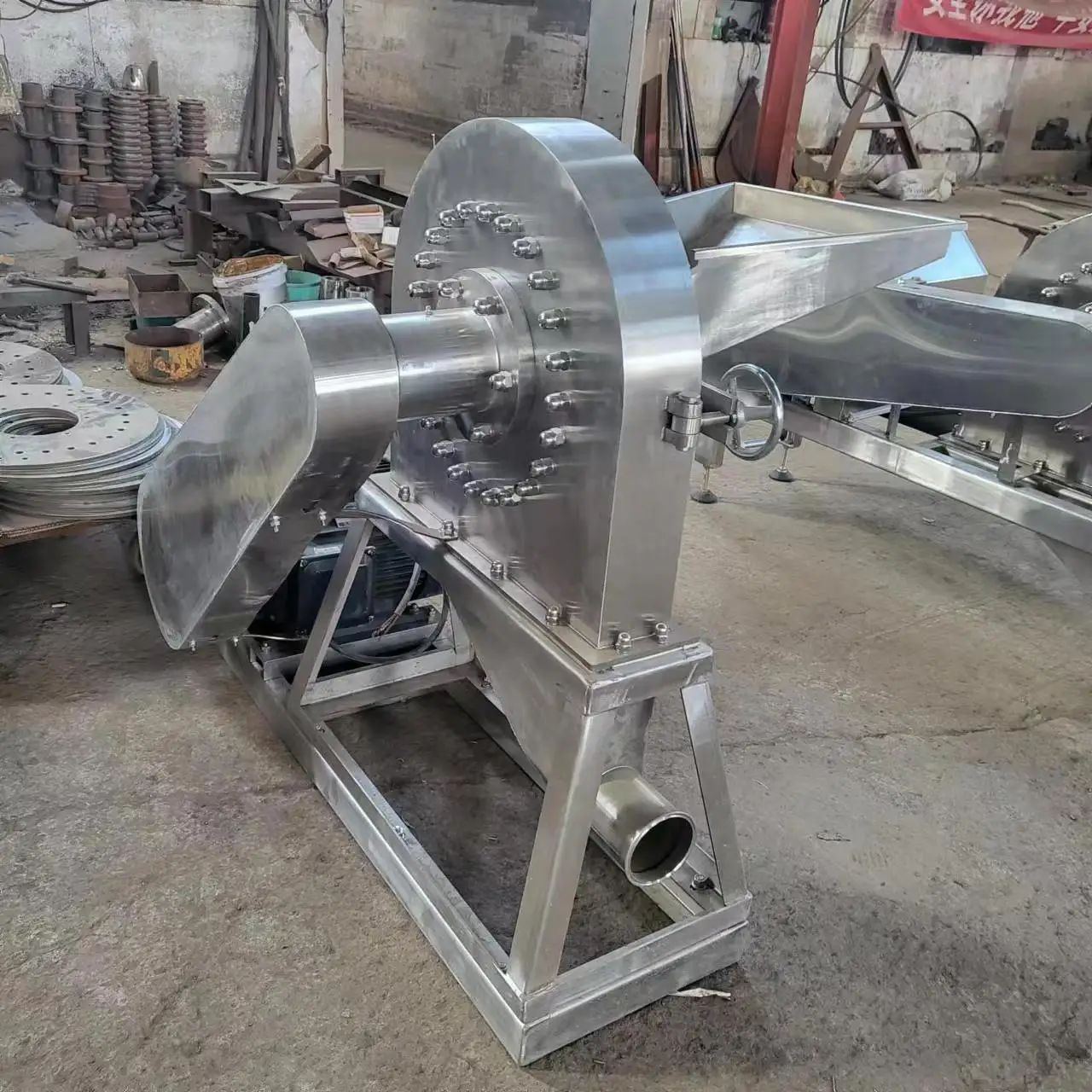 Stainless Steel Disc Mill Grinder For Grain Food Chemical Material Spice Processing
