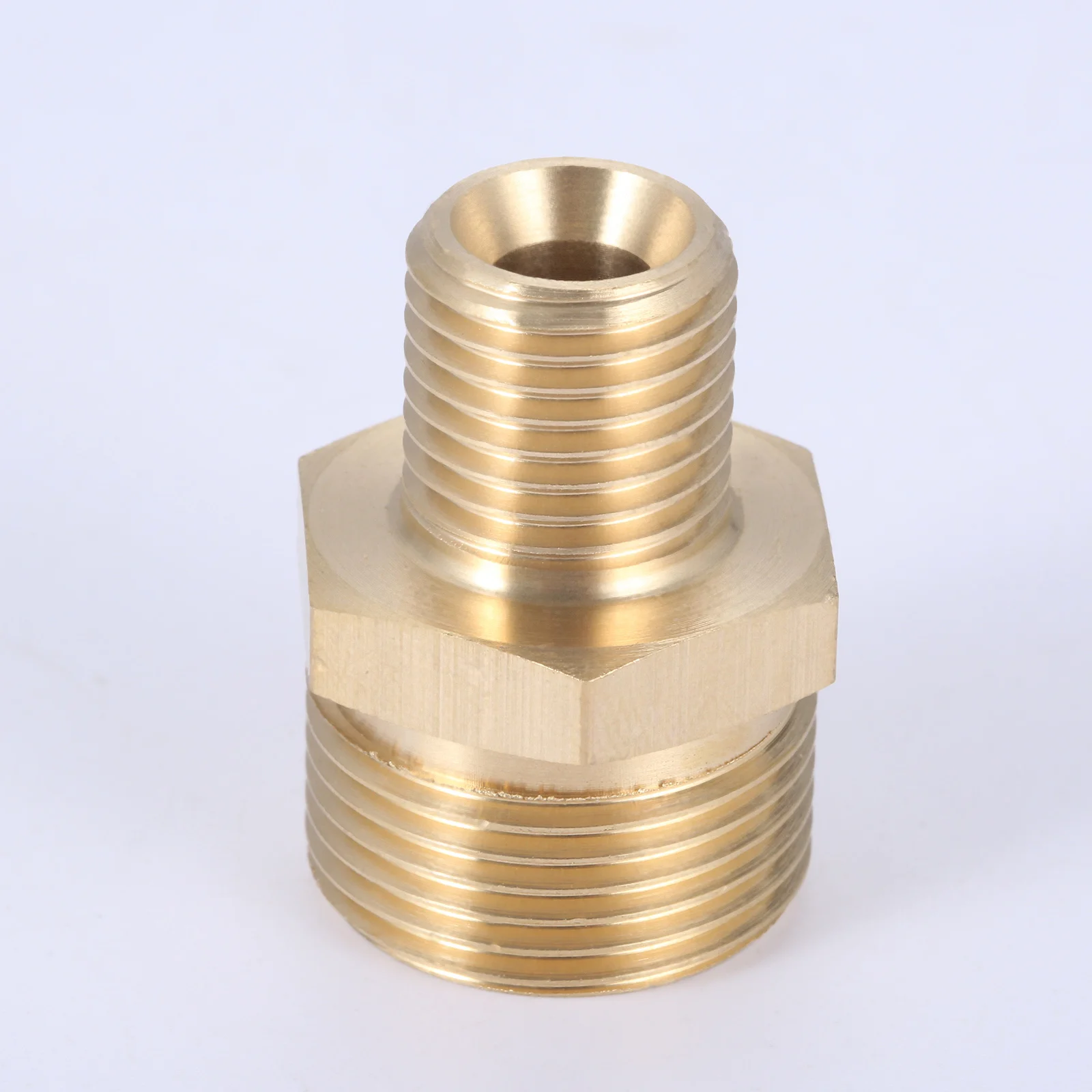 Brass Pressure Washer Adapter Brass Quick Connector M22x1.5 Male + M14 Male for Snow Foam Lance and High Pressure Washer