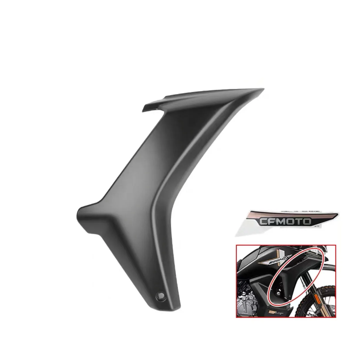 Paneles protectores izquierdo y derecho para radiador, cubierta de panel decorativo exterior compatible con CFMOTO 800mt-x CF800-11-11A